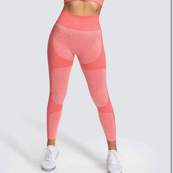 Coral Workout Leggings (DoYouEven) - Picture 1 of 4